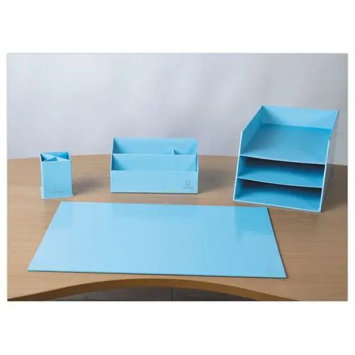Corbeille &agrave; courrier carton - aquarel bleu clair - EXACOMPTA 