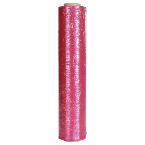 6 Rouleaux de film &eacute;tirable rouge teint&eacute;-0.45X300m - 15&micro; 