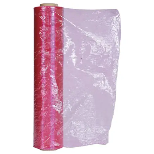 6 Rouleaux de film &eacute;tirable rouge teint&eacute;-0.45X300m - 15&micro; 