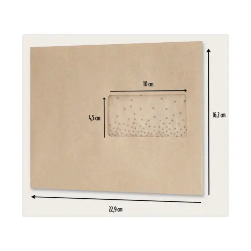 1000 Enveloppes MSP papier kraft - 85g - 162x229mm - Fenêtre 45x100mm - POCHECO