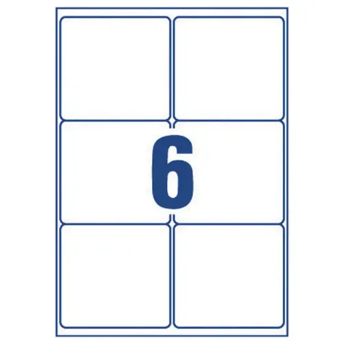 100 Planches d'&eacute;tiquettes 99,1x93,1 mm 600&eacute;tiq/bo&icirc;te 