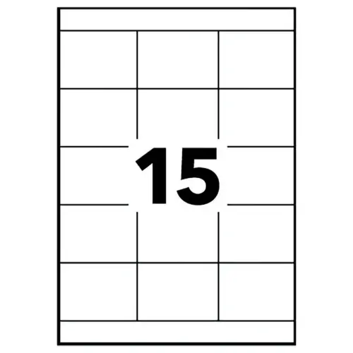 100 Planches d'étiquettes 70x50,8 mm 1500étiq/boîte