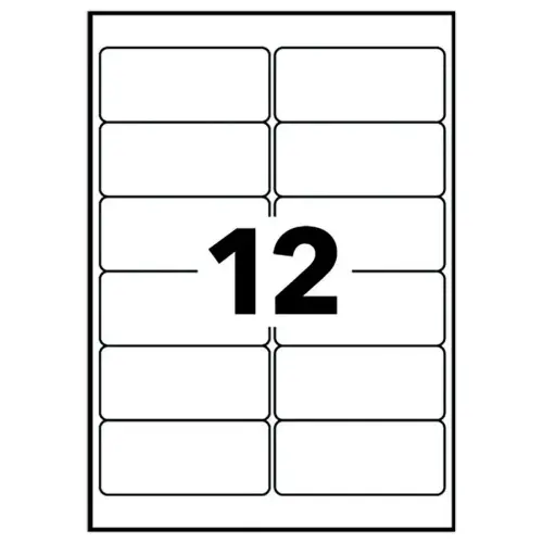 10 Planches d'&eacute;tiquettes 99,1x42,3 mm 120&eacute;tiq/bo&icirc;te 