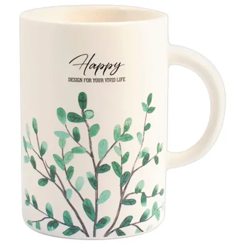 6 Mugs Botanique de 40 cl en porcelaine