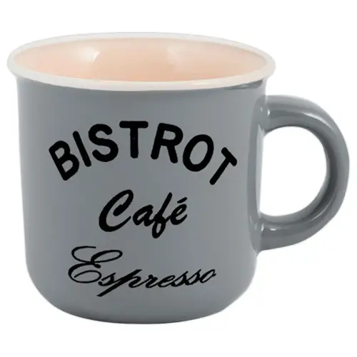 6 Tasses &agrave; caf&eacute; gr&egrave;s 12 cl - coloris assortis 