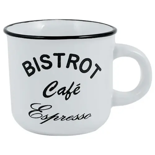 6 Tasses &agrave; caf&eacute; gr&egrave;s 12 cl - coloris assortis 
