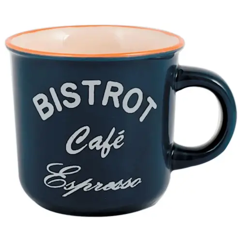 6 Tasses &agrave; caf&eacute; gr&egrave;s 12 cl - coloris assortis 