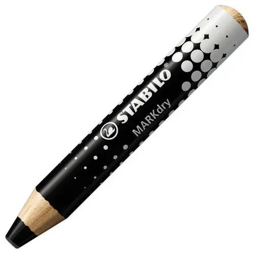 Crayon effa&ccedil;able &agrave; sec MARKdry - Noir - STABILO 