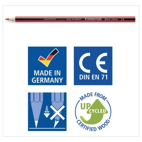 24 Crayons de couleur - Bois recycl&eacute; - STAEDTLER 