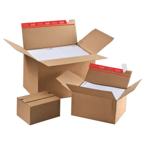 10 Cartons à hauteurs variables L34,4x l29xH3,2 à 13,2 cm