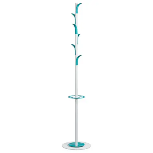 Portemanteau 6 patères - blanc/bleu