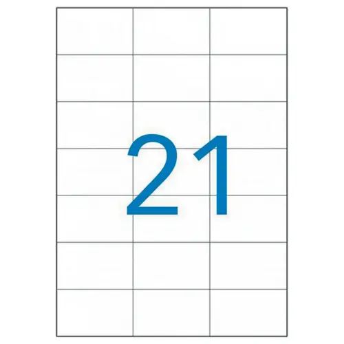100 planches de 21 &eacute;tiquettes &eacute;tiquettes de signalisation - 70x42,4 mm - 100% recycl&eacute; 