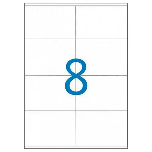100 planches de 8 étiquettes de signalisation, 105x70 mm, 100% recyclé