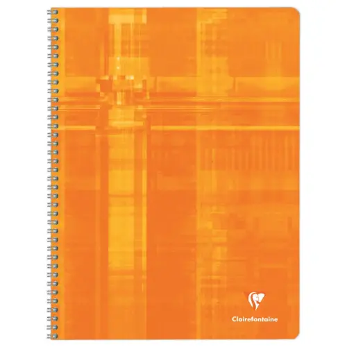 Cahier spirale Clairefontaine 90g, 24x32,180 pages, Seyès