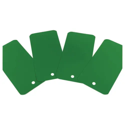 1000 Etiquettes plastiques avec trou de suspension - 110 x 55mm - Verte