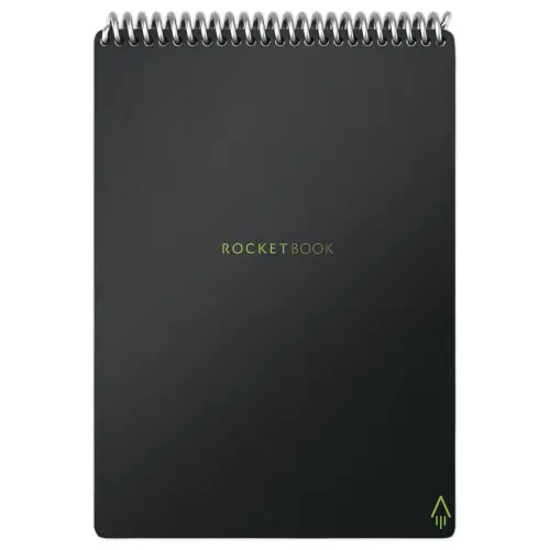 Bloc-notes connecté et réutilisable à l'infini Rocketbook Flip Executive - A5 - Noir - 36 pages - ROCKETBOOK