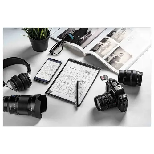 Bloc-notes connecté et réutilisable à l'infini Rocketbook Flip Executive - A5 - Noir - 36 pages - ROCKETBOOK