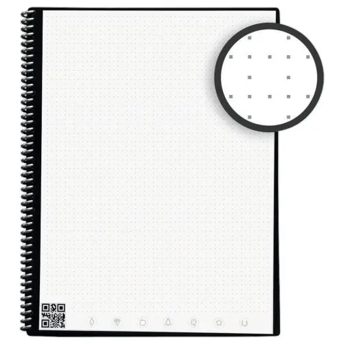 Cahier connecté et réutilisable à l'infini Rocketbook Core Letter - A4 - Noir - 32 pages - ROCKETBOOK