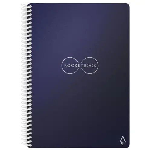 Cahier connecté et réutilisable à l'infini Rocketbook Core Executive - A5 - Bleu foncé - 36 pages - ROCKETBOOK