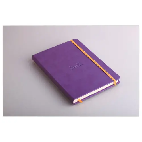 Carnet broché Rhodiarama A5 192 pages - couverture rigide - violet - RHODIA