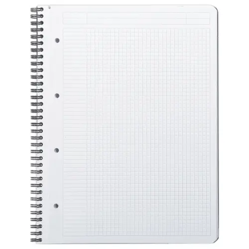 Cahier polypropylène recyclé - 160 pages- A4+ 5x5 - Noir - RHODIA