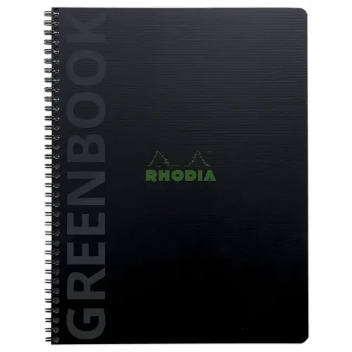 Cahier polypropylène recyclé - 160 pages- A4+ 5x5 - Noir - RHODIA