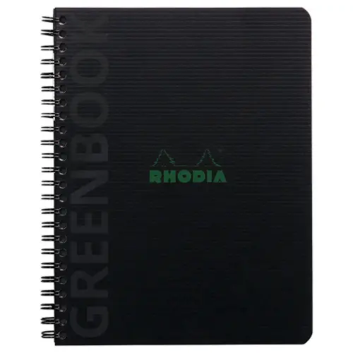 Cahier Rhodia polypropylène recyclé - 160 pages A5+ - Noir - RHODIA