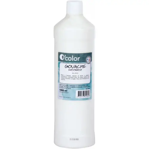 Gouache liquide O'COLOR blanc - flacon 1l
