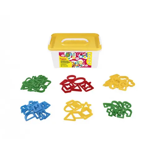 Kit de 96 emporte-pi&egrave;ces en plastique -JOVI -  lettres, chiffres, et forme g&eacute;om&eacute;triques 