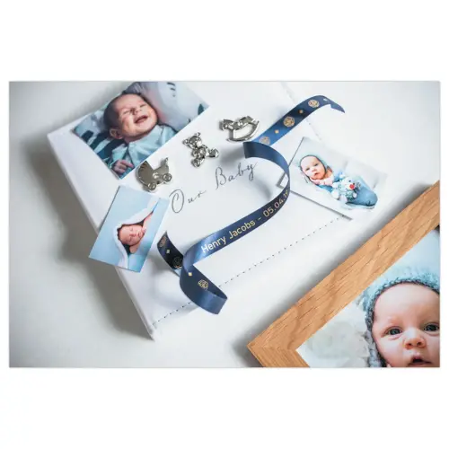 Ruban étiqueteuse tissu or sur bleu nuit 12 mm (4m)