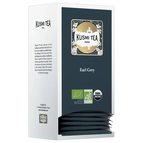 Boîte de 25 sachets de thé Kusmi Tea Bio Earl Grey