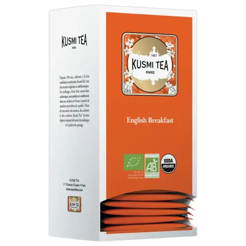 Boîte de 25 sachets de thé Kusmi Tea Bio English Breakfast