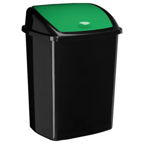 Poubelle à couvercle basculant plastique 50L vert