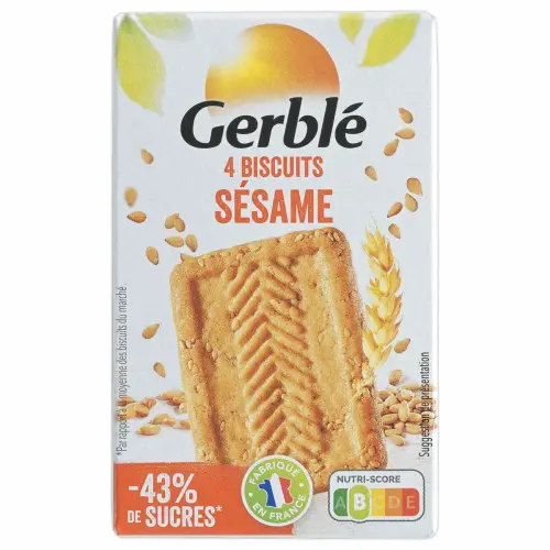 18 Sachets de 4 biscuits - Sésame - GERBLE