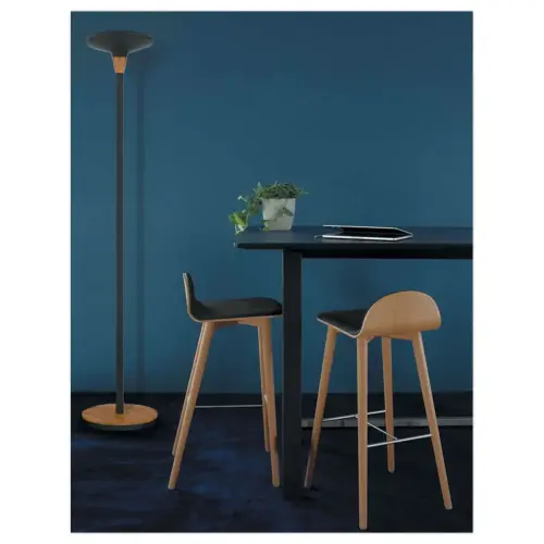 Lampadaire Baly Bamboo LED - Noir - UNILUX 