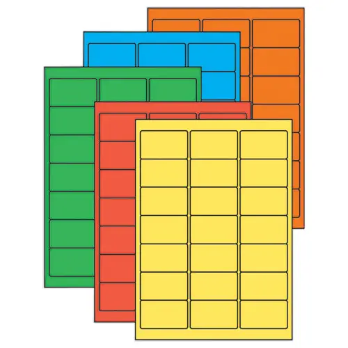 100 Planches d'étiquettes L63,5xH38,1 mm 2100 étiq/ boîte, vert vif