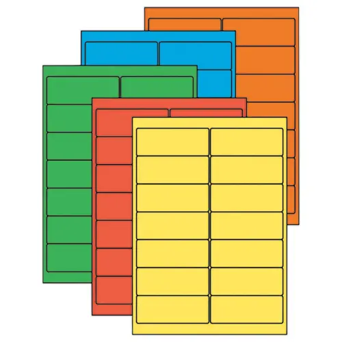 100 Planches d'étiquettes - L99xH38,1 mm - 1400 étiq/ boîte - vert vif