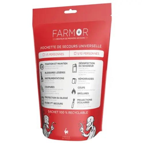 Pochette de secours universelle 5/10 pers FARMOR 