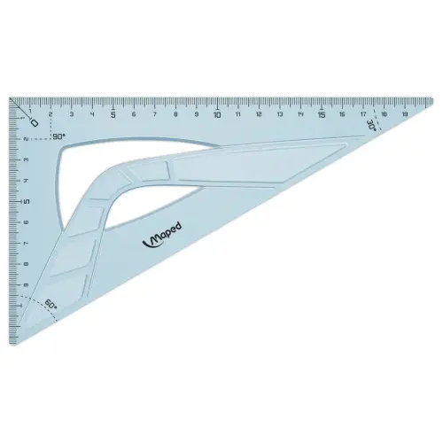 Equerre 60° grand côté 21 cm - GEOMETRIC, en plastique recyclé