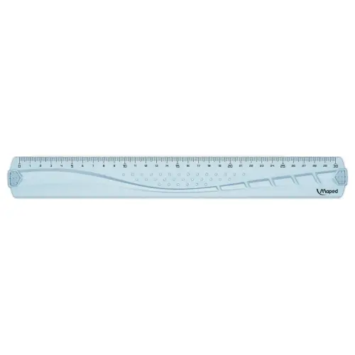 Règle plate 30 cm - GEOMETRIC, en plastique recyclé