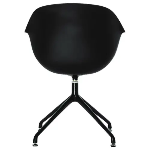 2 Fauteuils MOON Pivotants, 4 pieds noirsassise noire