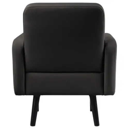 Fauteuil LISBOA 1 place Simili cuir noir mont&eacute; 