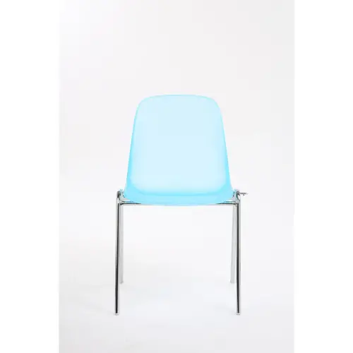 Chaise Charlotte translucide bleu 
