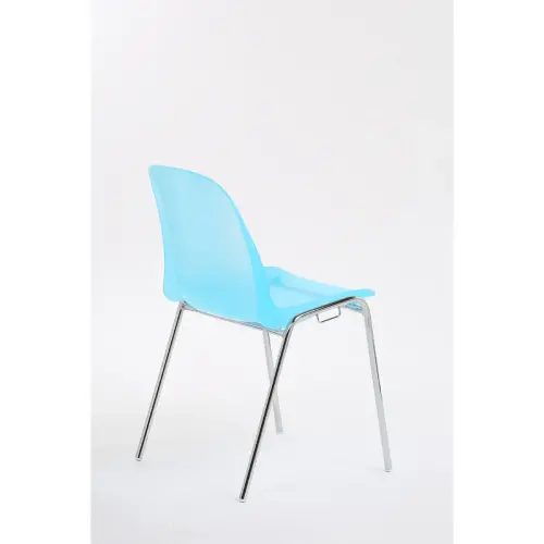 Chaise Charlotte translucide bleu 