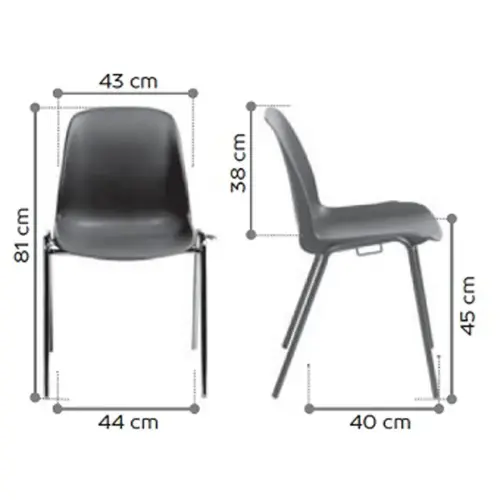 Chaise Charlotte translucide vert