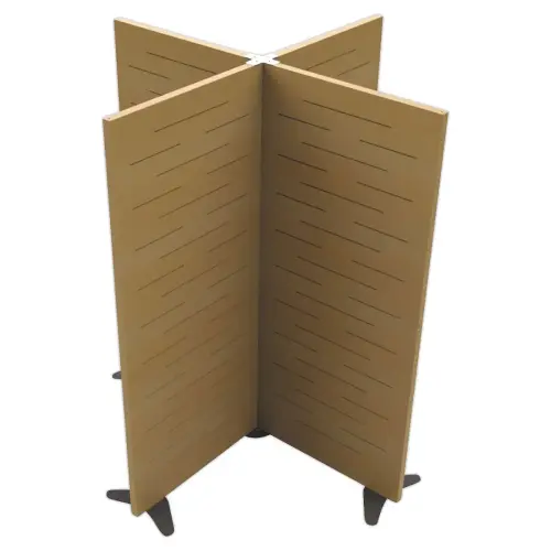 Cloison acoustique Hêtre H180cm montée