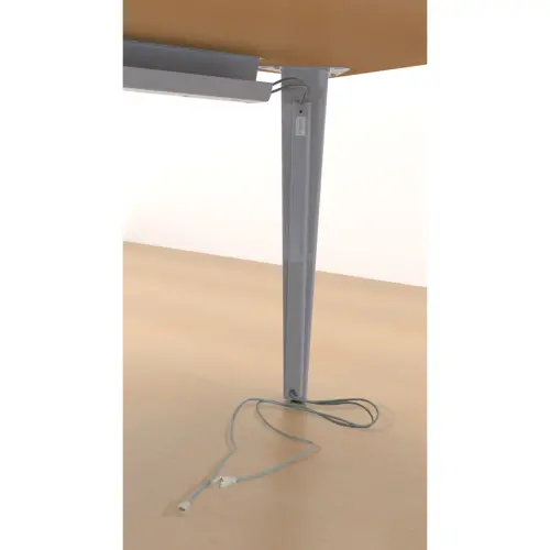 Bureau BORDEAUX 160 x 80 érable - pieds aluminium monté