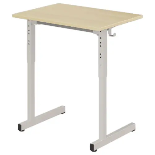 2 Tables GANGE réglables 70x50 cm hêtrespieds gris