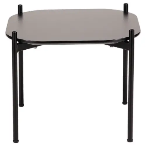 Table basse MEET 50 x 50 Noir pieds noirs