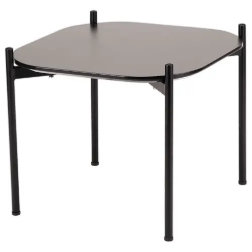 Table basse MEET 50 x 50 Noir pieds noirs